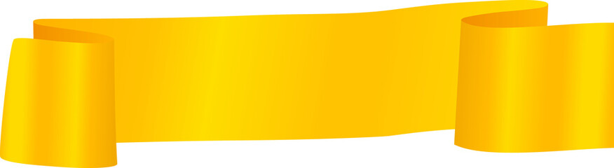 Gold Wavy Ribbon Corner Border Illustration