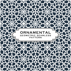 Ornamental geometric seamless pattern vector