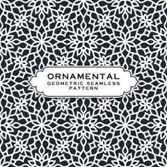 Ornamental geometric seamless pattern vector