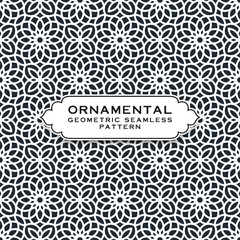 Ornamental geometric seamless pattern vector