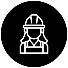 Worker Female Icon