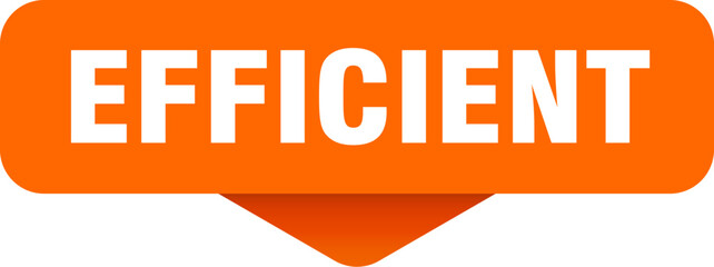 efficient sticker. efficient sign on transparent background