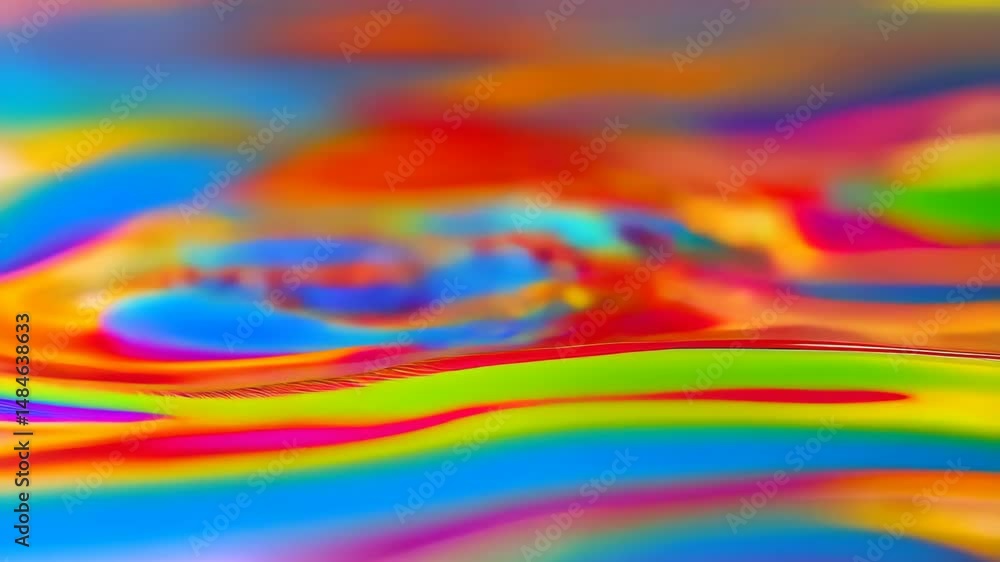 Poster fluid multicolored vibrant motion background with wave-like textures and swirling chromatic gradient