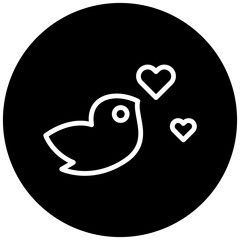 Dove with Heart Icon