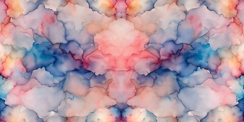 Abstract Watercolor Ceramic Tile Design In Pastel