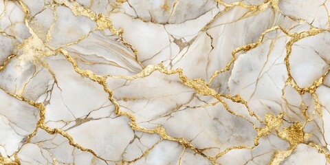 Luxurious Marble Tile With Gold Leaf Texture
