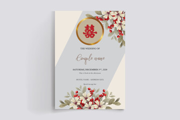 BRIDAL SHOWER FLORAL INVITATION TEMPLATE