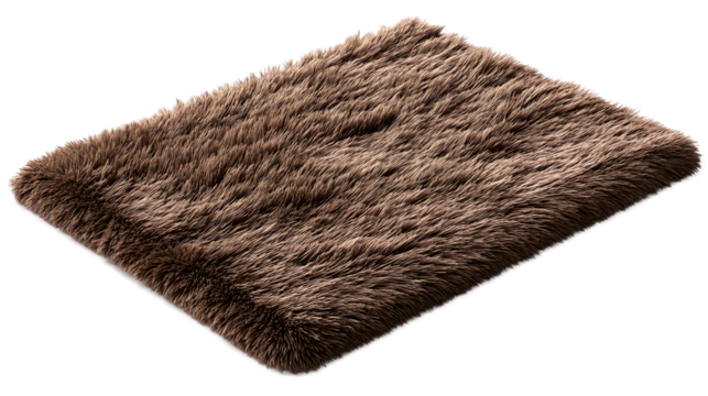Luxurious Brown Furry Pet Licking Mat Perfect for Calming and Engaging Your Pet