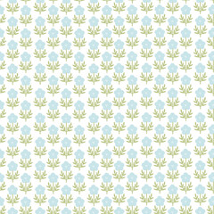 Seamless cute pattern with creative decorative flowers in scandinavian style. Vector floral pattern