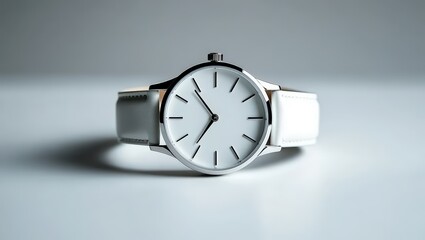 Wristwatch with White Band