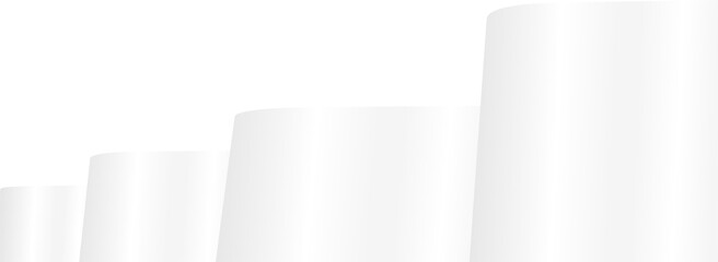 White Wavy Ribbon Corner Border Illustration