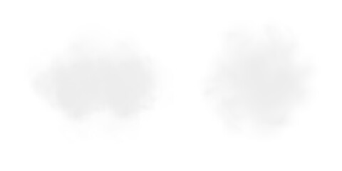 Vector realistic cloud, smoke or fog on isolated transparent background. Cloud png. Cloud, smoke, fog png.