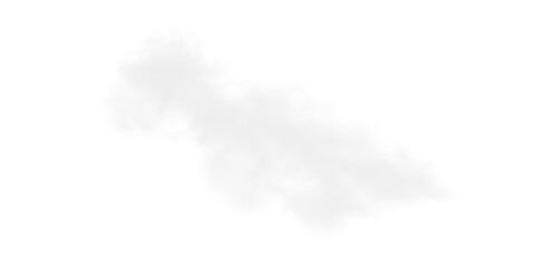 Vector realistic cloud, smoke or fog on isolated transparent background. Cloud png. Cloud, smoke, fog png.