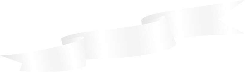 White Wavy Ribbon Corner Border Illustration