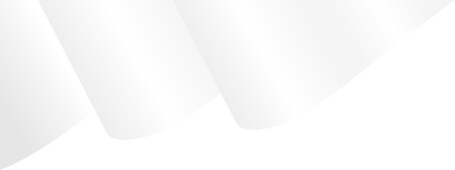 White Wavy Ribbon Corner Border Illustration