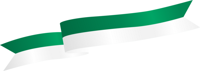 Green and White Pakistan National Flag Wavy Ribbon Corner Border Illustration