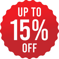 15 Off Sticker Discount Banner Vector Template in Image 2025,15 Sticker Discount Banner PNG 2025,15 Off Banner Image free,Up To 15% Off Banner Vector PNG Image,