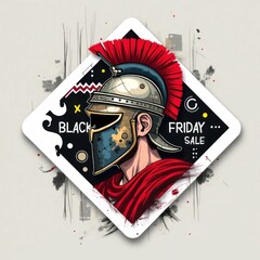 Sticker - Black Friday. Vector style. 