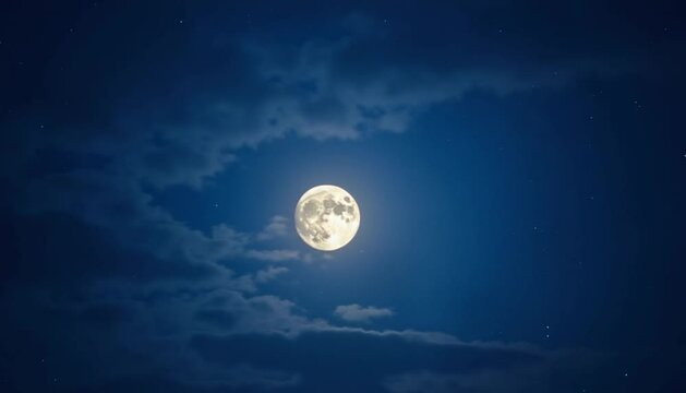 time lapse of moon and clouds