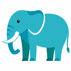 elephant cartoon isolated on white