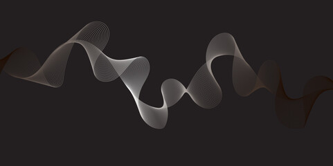 Modern multicolor gradient flowing wave lines. Parallel lines of vibrant color. Stylized line art background. curving and wavy gradient lines against a black background.	