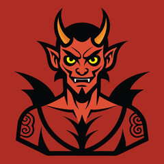 Evil pumpkin headed monster vector Halloween icon outline vector illustration