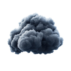 A voluminous ominous storm cloud gathering on the horizon a symbol of on transparent background