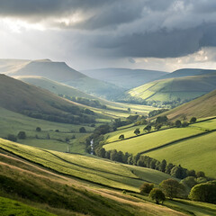 Obraz premium landscape with mountains and clouds
