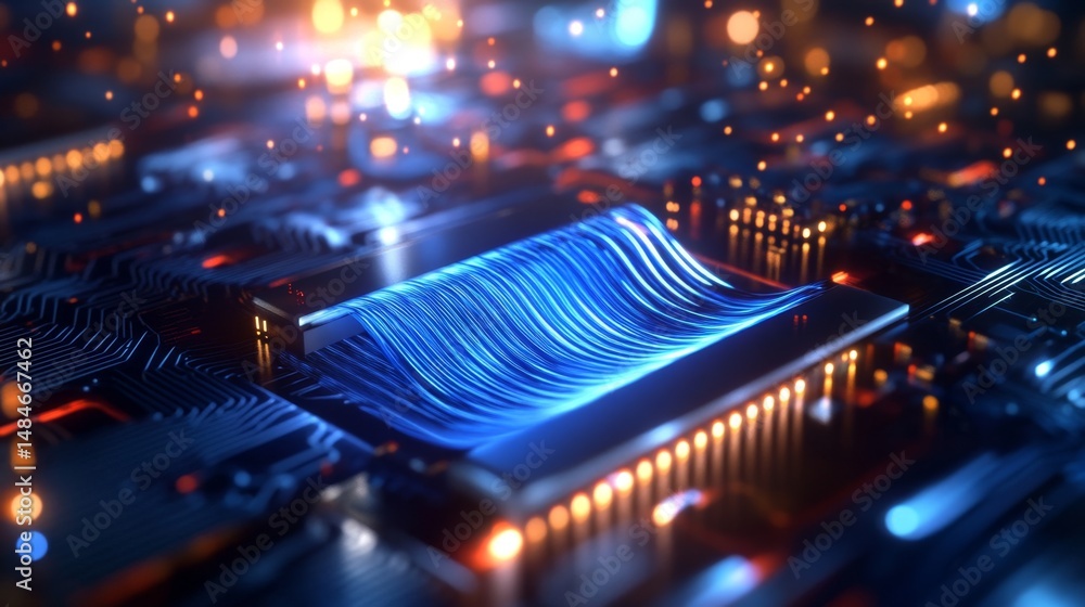 Aufkleber futuristic spin wave logic gate design with low power ai technology