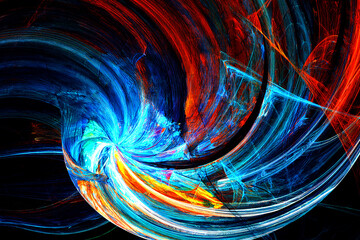 Abstract art technology background digital painting multicolor neon Modern futuristic pattern. Fractal artwork for creative graphic design.	