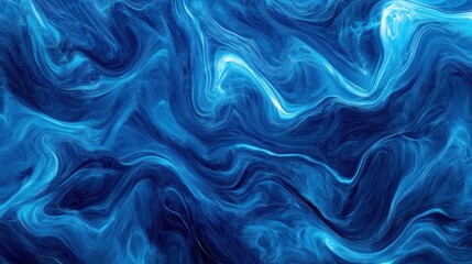 Fototapeta premium Mesmerizing Blue Abstract Waves Creating Fluidity in Design and Expression