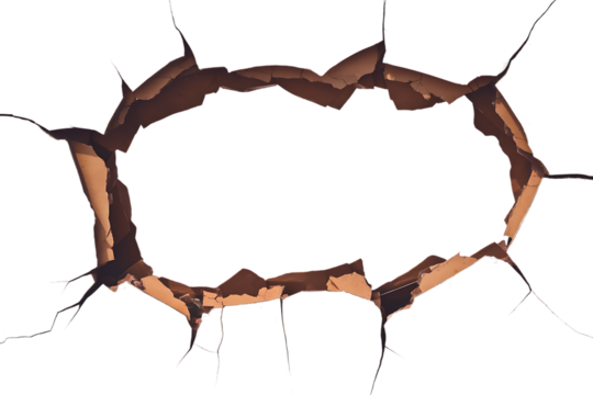 PNG Isolated Cracked Wall Frame