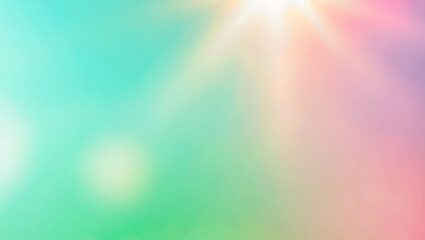 Pastel Sky Dreamy Abstract Background with Soft Light Rays and Blurred Colors