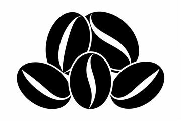 coffee-beans silhouette vector