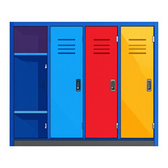 Colorful School Lockers with Storage Compartments for Students
