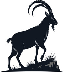 goat on a white background