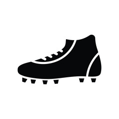 Football boot vector icon and symbol design on a white background