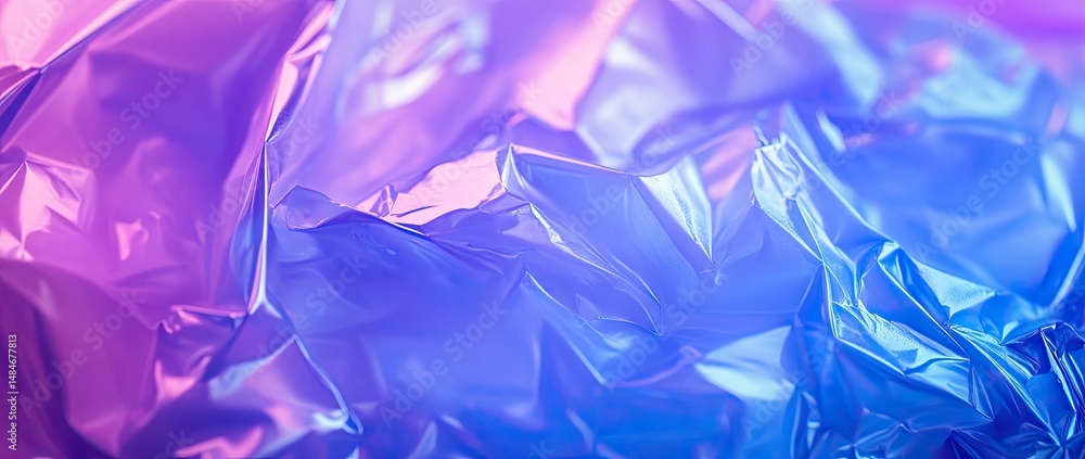Poster ethereal waves of colorful translucent fabric create a dreamy atmosphere. with soft gradients of pin