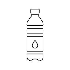 Plastic water bottle vector icon design with editable stroke