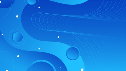 Vector wavey blue abstract shiny blue background