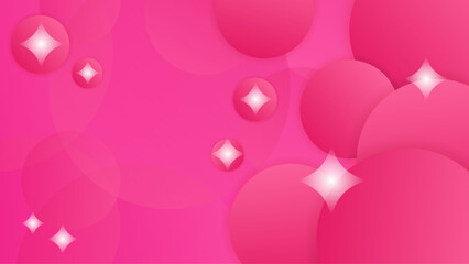 Pink vector gradient abstract background with shapes elements