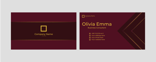 Golden Luxury Gold And Black Creative Business Card Template Design