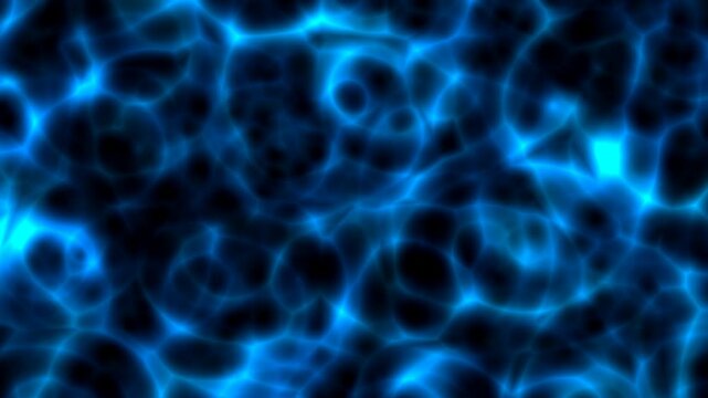 Glowing light blue and royal blue gradient flow on black background 4K