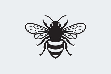 bee silhouette illustration Vector