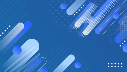 Gradient Blue Abstract Geometric Background