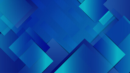 Square abstract blue shape with darkblue bacground