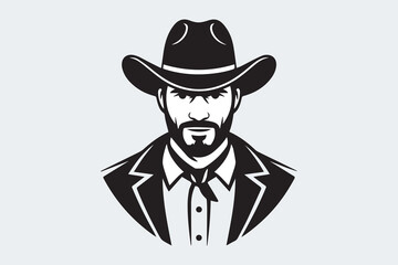 cowboy silhouette  Vector