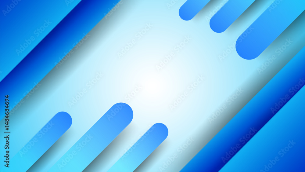 Poster abstract background with blue gradient color