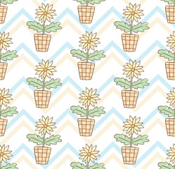 White Floral Pot Background – Minimal Garden Charm