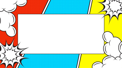 Colorful comic abstract scene page background